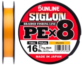 Шнур Sunline Siglon PE х8 150m (оранж.) #0.3/0.094mm 5lb/2.1kg (арт.887716580984)