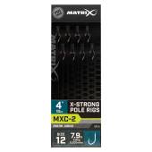 Готовый поводок с безбородым крючком Matrix MXC-2 X-Strong Pole Rigs 10cm/4ins Barbless 0,20mm Size 12 8шт