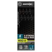 Готовый поводок с безбородым крючком Matrix MXC-2 X-Strong Pole Rigs 15cm/6ins Barbless 0,20mm Size 12 8шт