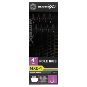 Готовый поводок с безбородым крючком Matrix MXC-1 Pole Rigs 15cm/6ins Barbless 0,165mm Size 14 8шт