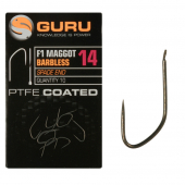 Крючки безбородые Guru F1 Maggot Hook Barbless Size 16 10шт