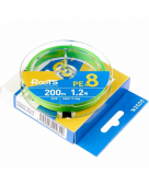 Плетений шнур GOSEN ROOTS PE X8 200M LIGHT GREEN #1.2