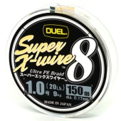 Шнур Duel Super X - Wire 8 150m 0.17mm 9kg Silver # 1 