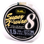 Шнур Duel Super X - Wire 8 150 м 13,5 кг Silver 0,21 мм # 1,5 (арт. 714580)