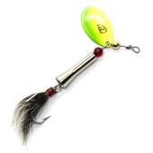 Вертушка Dardevle Notangle Spinner 3g #Chartreuse/Green Stripe (4270)