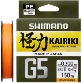 Шнур Shimano Kairiki G5 (Hi-Vis Orange) 150m 0.15mm 5.5kg 