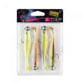 Штучна приманка Rage Ultra UV Slick Shad Mixed Color Pack Loaded 7cm 5g 1/0 4шт 