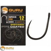 Гачки тефлонові Guru Super XS Specimen PTFE Coated Eyed Barbed Size 12 10шт 