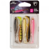 Штучна приманка Rage Ultra UV Slick Shad Mixed Color Lure Pack 7cm/2,75inch x 5 7cm/2,75inch 5шт 