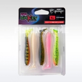 Штучна приманка Rage Ultra UV Spikey Shad Mixed Color Lures 9cm x 5 9cm 5шт 