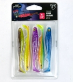 Штучна приманка Rage Ultra UV Slick Shad Mixed Color Pack 9cm x 5 9cm 5шт 