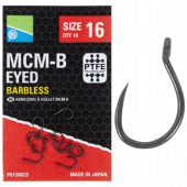 Крючки безбородые Preston MCM-B Eyed Barbless № 12 10шт