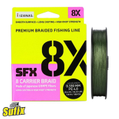 Шок лідер Sufix X8 Braided Green 0,185mm 28.6lb 135m 