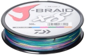 Шнур Daiwa J-Braid X8 300m (Multi Color) 0.51mm 123lb/56.0kg 