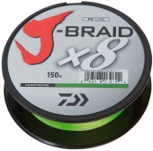 Шнур Daiwa J-Braid X8 150m (Chartreuse) 0.10mm 13lb/6.0kg 