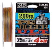 Шнур Sunline PE-Jigger ULT 600m (multicolor) #1.7/0.225mm 30lb/13.0kg