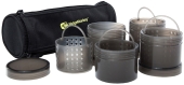 Емкость RidgeMonkey Modular Hookbait Pots набор 4 емкости и чехол ц:черный (арт.887791680097)