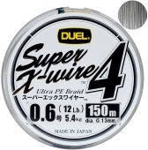 Шнур YO-Zuri Super X-Wire 4 Silver 150m (сірий) #1.2/0.19mm 20lb/9kg 