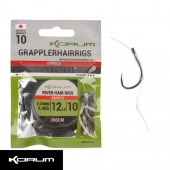 Готовый поводок Korum Grappler Hair Rigs Barbed Size 12 10Lb 1m