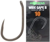 Крючок карповый Korda Wide Gape Barbless #10 (10 шт/уп)