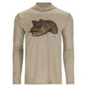 Худи Simms Tech Hoody - Artist Series Stone/Brown Trout L (13521-1110-40)