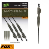 Готовый монтаж Fox Egdes Naturals Leadcore Power Grip Lead Clip Leaders 75cm 50lb