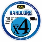 Шнур Duel Hardcore X4 200m 5Color Yellow Marking 8kg 0.171mm #1.0 (H3247N-5CBL)