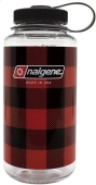 Бутылка Nalgene Wide Mouth Plaid Water Bottle 1L Red
