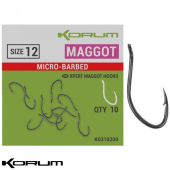 Крючки Korum Xpert Maggot Hooks Barbed Size 12 10шт