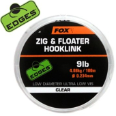 Поводочний матеріал для Зиг-Ріг Fox Zig &amp; Floater Hooklink Trans Khaki 10lb/0.26mm 100m 