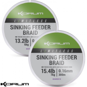 Шнур для ловли Korum Limitless Sinking Feeder Braid 0,14mm 13,2lb 6kg 300m