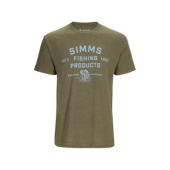 Футболка Simms Stacked Logo Bass T-Shirt Military Heather XL (14097-914-50)