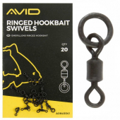 Микро вертлюг с кольцом для насадки Avid Carp Ringed Hookbait Swivels