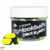 Поп-ап для Зиг Dynamite Baits N-Ticers Zig Hookbaits Black & Yellow 12x6mm