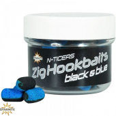 Поп-ап для Зиг Dynamite Baits N-Ticers Zig Hookbaits Black & Blue 12x6mm