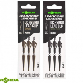 Готовый поводок Korda Kable Leadcore Leader Hybrid Lead Clip QC Gravel 50cm 3шт