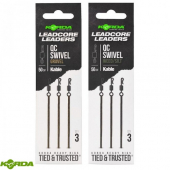 Готовый поводок Korda Kable Leadcore Leader QC Swivel Gravel 50cm 3шт
