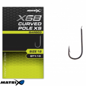 Крючки Matrix X6B Curved Pole XS Hooks Barbed Size 18 10шт