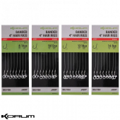 Готовый поводок Korum Banded Hair Rigs Barbed 4" 10cm 14lb Size 8 8pcs