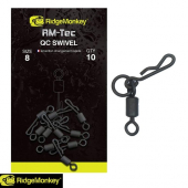 Вертлюг быстросьемный Ridge Monkey RM-Tec Quick Change Inline Swivel Size 8 8шт