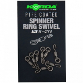 Вертлюг быстросьемный с кольцом Korda PTFE Coated Spinner Ring Swivels 8шт