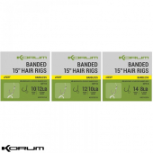 Готовый поводок Korum Banded Hair Rigs Barbless 15" 38cm 10lb Size 12 8pcs