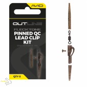 Безопасная клипса Avid Carp Outline FleckTone Pinned QC Lead Clip Kit 5pcs