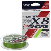 Шнур YGK Frontier Braid Cord X8 150m (зелений) #0.8/0.148 mm 14lb/6.3 kg 