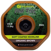 Поводковый материал RidgeMonkey RM-Tec Soft Coated Hooklink Organic Brown 25lb 20м (арт.887791680033)