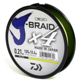 Шнур Daiwa J-Braid X4E 0,21mm-135m yellow (12740-021)