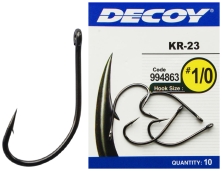 Крючок Decoy KR-23 Black Nickeled #4 (12 шт/уп)