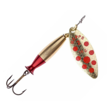 Блесна вращающаяся Mepps Aglia Long Heavy №2 gold red dots  (РБ-644715)