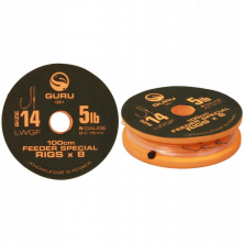 Готовый поводок Guru LWGF Feeder Special Rig Size 14/5lb 8шт 100см