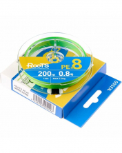 Плетеный шнур GOSEN ROOTS PE X8 200M LIGHT GREEN #0.8